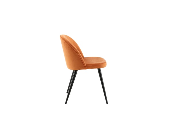 Ruokatuoli, Velvet Matstol 2-pack, 57x50x76.5 cm, Ruosteinen Oranssi
