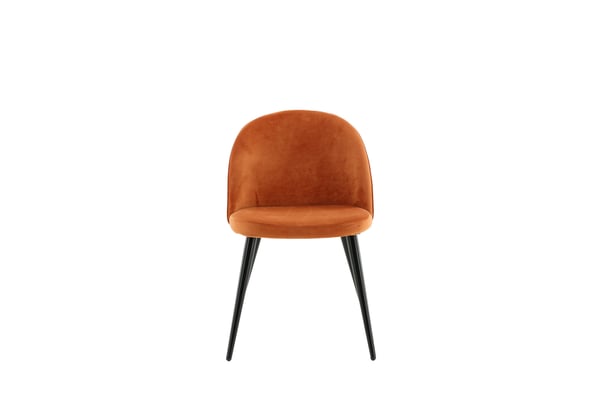 Ruokatuoli, Velvet Matstol 2-pack, 57x50x76.5 cm, Ruosteinen Oranssi