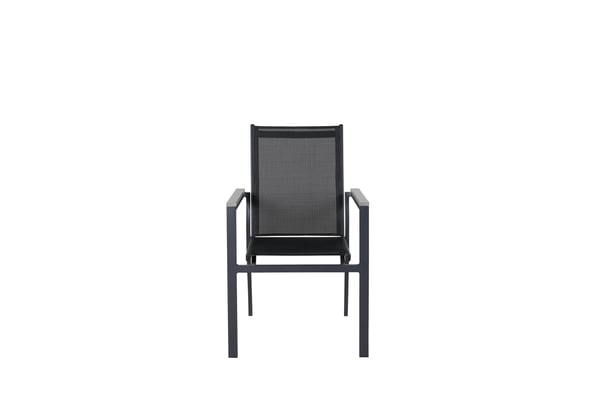 Nojatuoli, Parma 2-pack, 59x57x90 cm, Musta/Harmaa