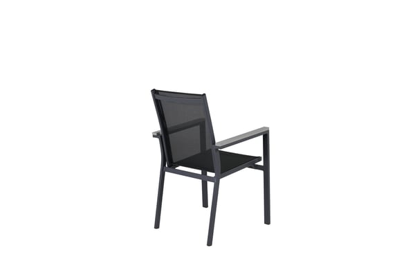 Nojatuoli, Parma 2-pack, 59x57x90 cm, Musta/Harmaa