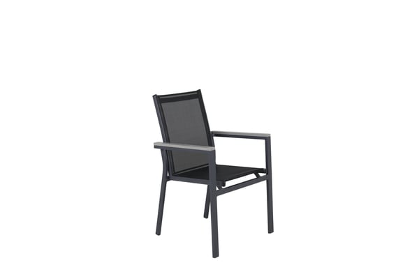 Nojatuoli, Parma 2-pack, 59x57x90 cm, Musta/Harmaa