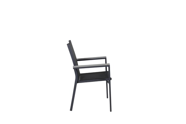 Nojatuoli, Parma 2-pack, 59x57x90 cm, Musta/Harmaa