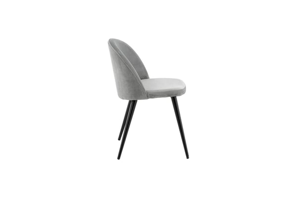 Ruokatuoli, Velvet Matstol 2-pack, 57x50x76.5 cm, Harmaa
