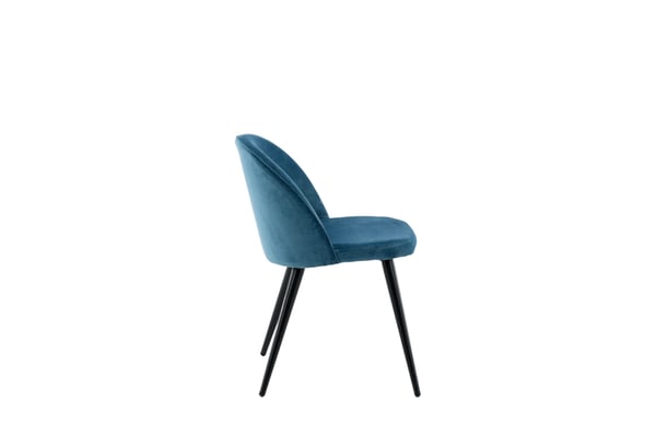 Ruokatuoli, Velvet Matstol 2 kpl, 57x50x76,5 cm, Sininen