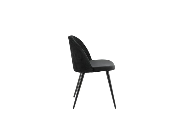 Ruokatuoli, Velvet Matstol 2 kpl, 57x50x76,5 cm, Musta