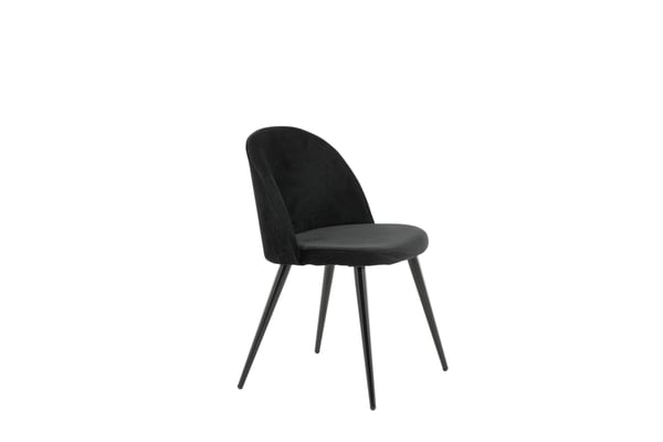 Ruokatuoli, Velvet Matstol 2 kpl, 57x50x76,5 cm, Musta
