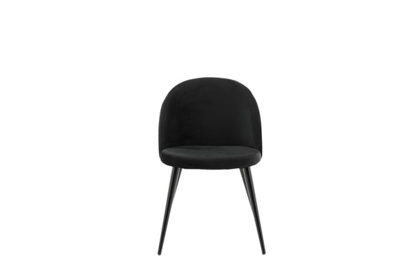 Ruokatuoli, Velvet Matstol 2 kpl, 57x50x76,5 cm, Musta