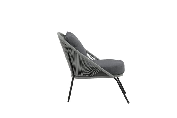 Lounge-tuoli, Lindos 2 kpl, 85x78x73 cm, Harmaa