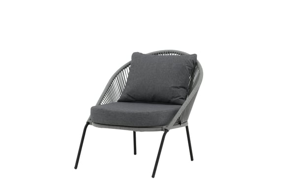 Lounge-tuoli, Lindos 2 kpl, 85x78x73 cm, Harmaa