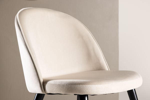 Tuoli, Velvet Matstol 2-pack, 57x50x76.5 cm, Beige