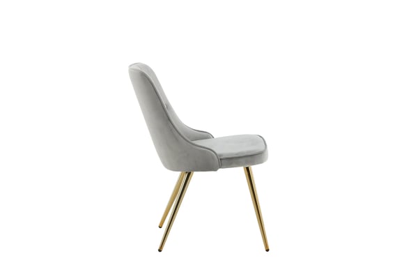Ruokatuoli, Velvet Deluxe, 66x50x88.5 cm, Harmaa