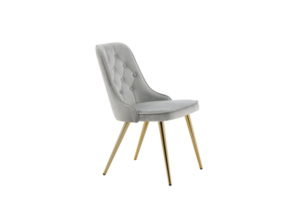 Ruokatuoli, Velvet Deluxe, 66x50x88.5 cm, Harmaa