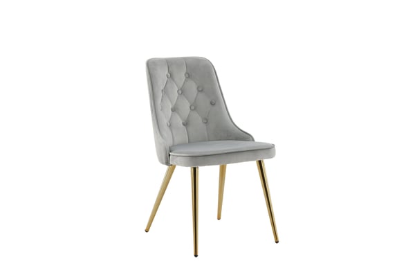 Ruokatuoli, Velvet Deluxe, 66x50x88.5 cm, Harmaa