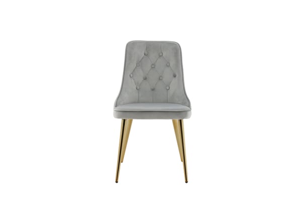 Ruokatuoli, Velvet Deluxe, 66x50x88.5 cm, Harmaa