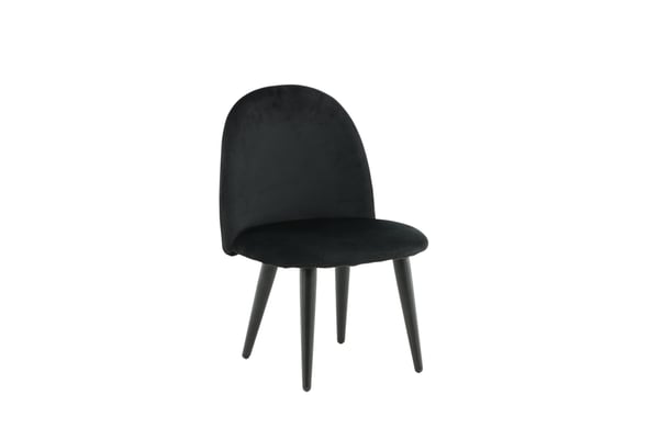 Ruokatuoli, Sametti XXS 2-pack, 40x42x60 cm, Musta