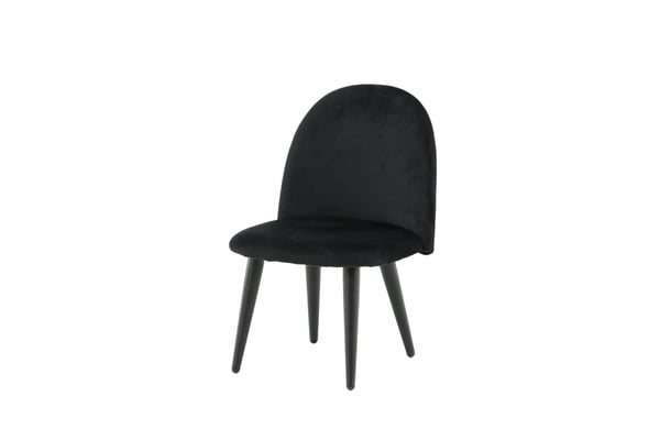 Ruokatuoli, Sametti XXS 2-pack, 40x42x60 cm, Musta