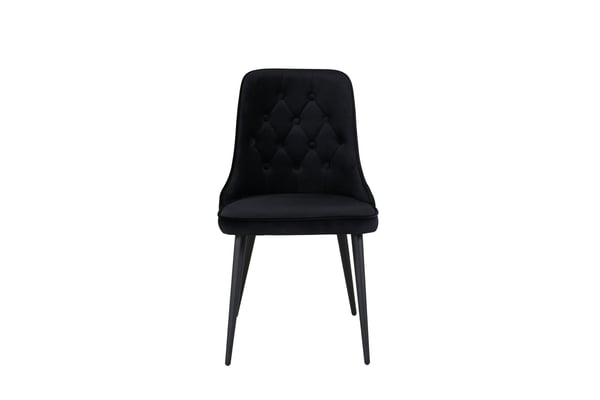 Ruokatuoli, Velvet Deluxe, 66x50x88,5 cm, Musta