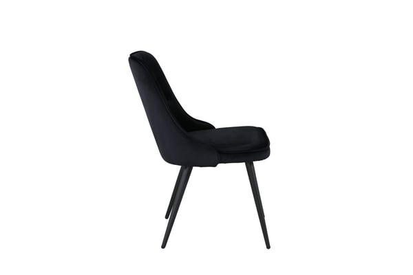 Ruokatuoli, Velvet Deluxe, 66x50x88,5 cm, Musta