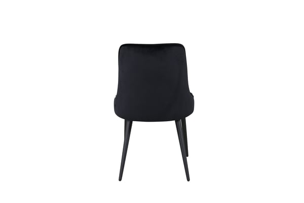 Ruokatuoli, Velvet Deluxe, 66x50x88,5 cm, Musta