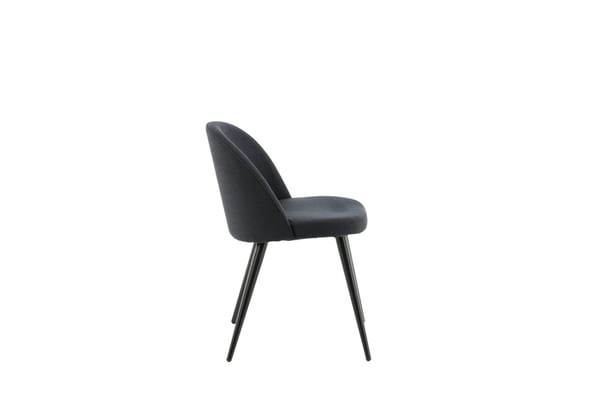 Ruokatuoli, sametti 2 kpl, 57x50x76,5 cm, musta