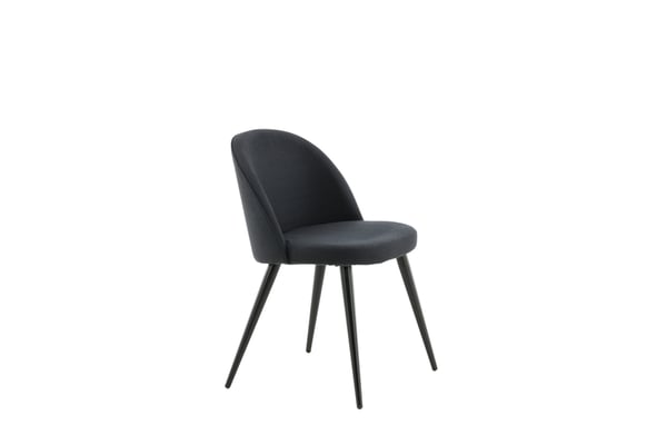 Ruokatuoli, sametti 2 kpl, 57x50x76,5 cm, musta