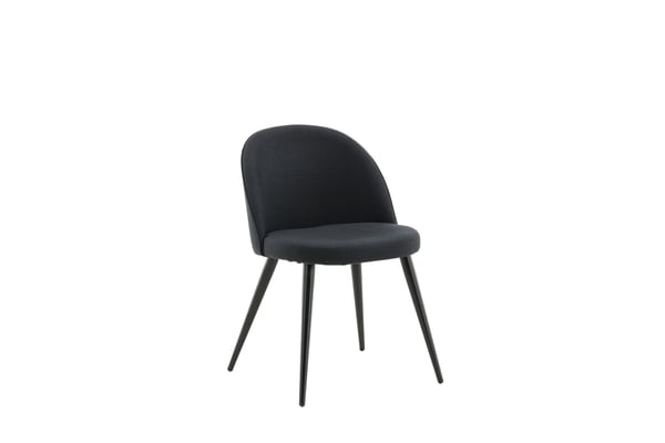 Ruokatuoli, sametti 2 kpl, 57x50x76,5 cm, musta