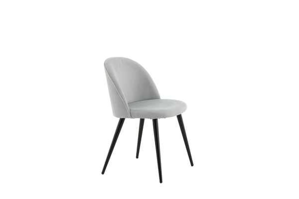 Tuoli, Velvet Matstol 2-pack, 57x50x76.5 cm, Vaaleanharmaa