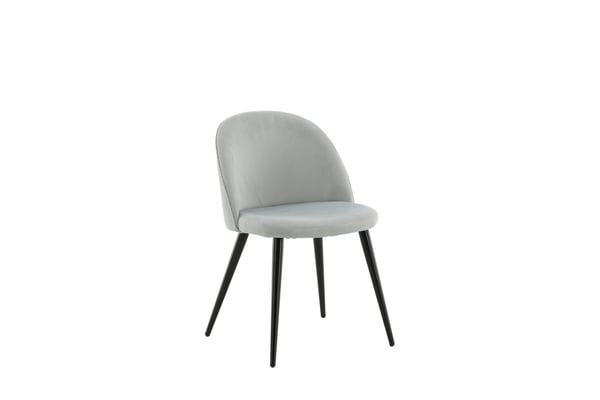 Tuoli, Velvet Matstol 2-pack, 57x50x76.5 cm, Vaaleanharmaa