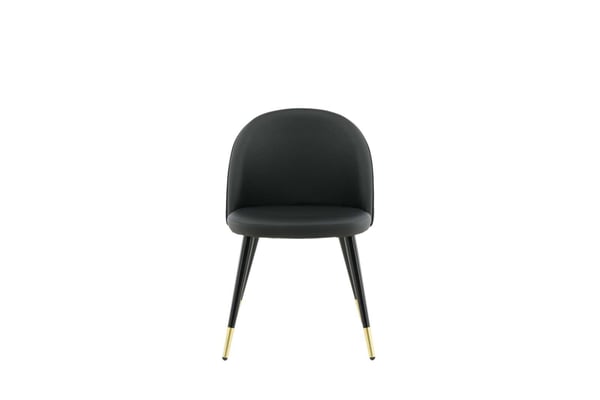 Velvet ruokatuoli 2 kpl, 48x50x77 cm, musta