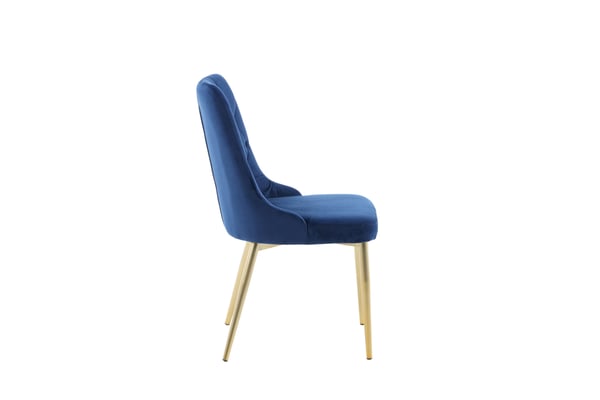 Ruokatuoli, Velvet Lyx, 66x50x88.5 cm, Sininen