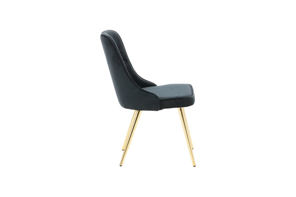 Ruokatuoli, Velvet Lyx, 66x50x88.5 cm, Musta