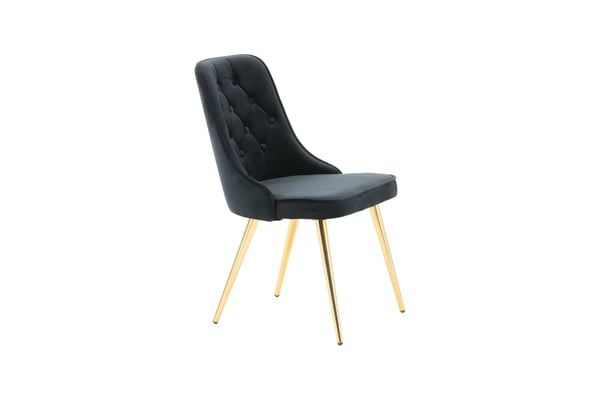Ruokatuoli, Velvet Lyx, 66x50x88.5 cm, Musta