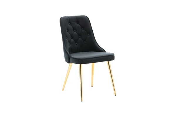 Ruokatuoli, Velvet Lyx, 66x50x88.5 cm, Musta