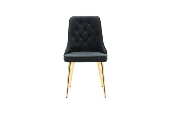 Ruokatuoli, Velvet Lyx, 66x50x88.5 cm, Musta
