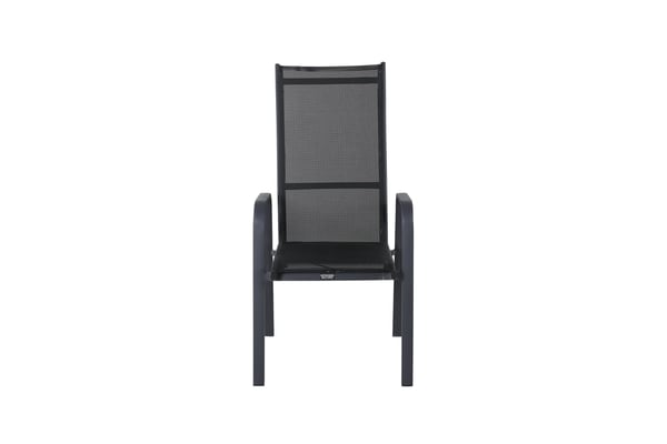 Nojatuoli, Copacabana 2-pack, 65x56,5x110 cm, Musta