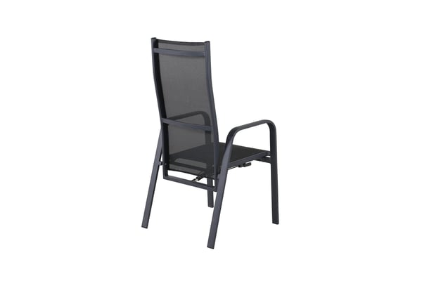 Nojatuoli, Copacabana 2-pack, 65x56,5x110 cm, Musta