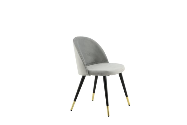 Ruokatuoli, Velvet Matstol 2-pack, 57x50x76.5 cm, Harmaa