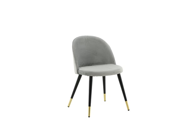 Ruokatuoli, Velvet Matstol 2-pack, 57x50x76.5 cm, Harmaa