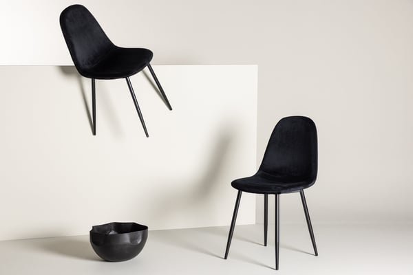 Ruokatuoli, Polar 2 kpl, 53x88x46 cm, Musta