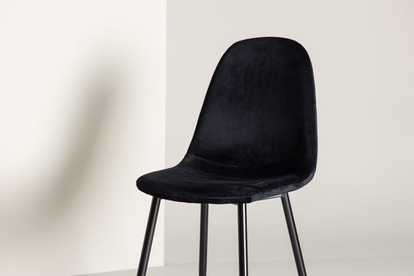 Ruokatuoli, Polar 2 kpl, 53x88x46 cm, Musta