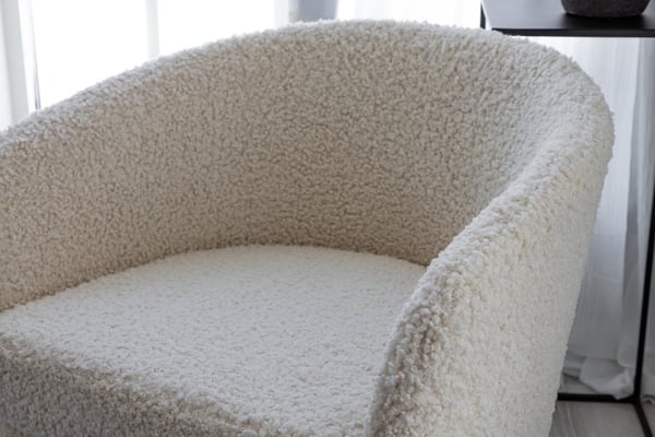 Lounge-tuoli, Fluffy, 64x70x66 cm, Valkoinen