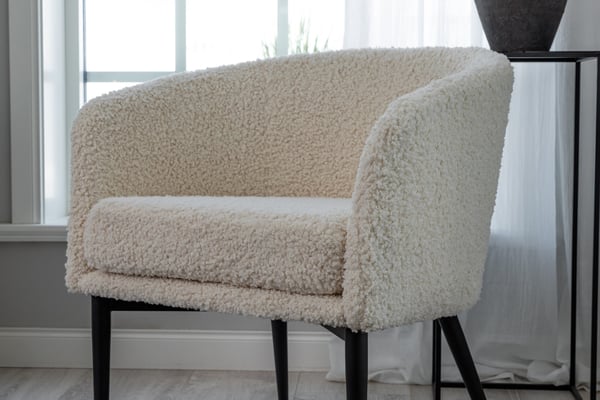 Lounge-tuoli, Fluffy, 64x70x66 cm, Valkoinen