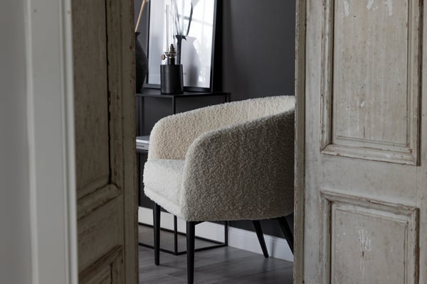 Lounge-tuoli, Fluffy, 64x70x66 cm, Valkoinen