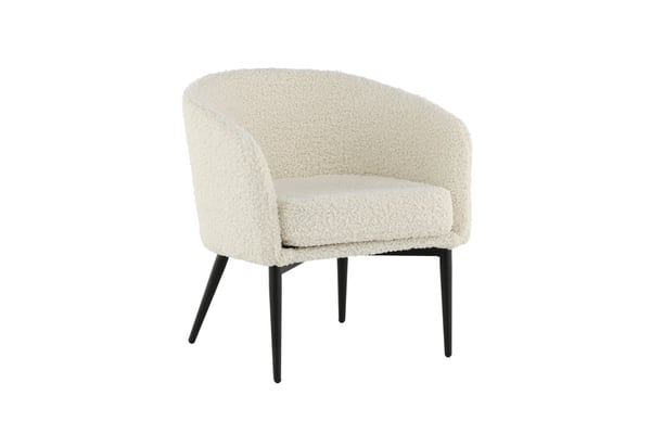 Lounge-tuoli, Fluffy, 64x70x66 cm, Valkoinen