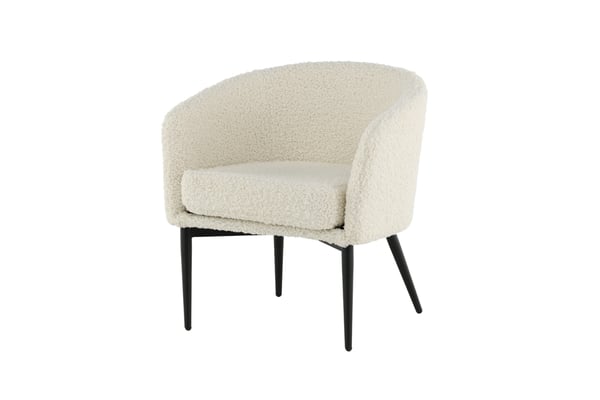 Lounge-tuoli, Fluffy, 64x70x66 cm, Valkoinen