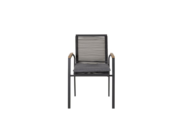 Ruokatuoli, Dallas 2-pack, 63.5x57x83.5 cm, Musta