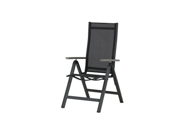 Tuoli, Albany Light 5-asentoinen 2-pack, 67x59x109,5 cm, Musta