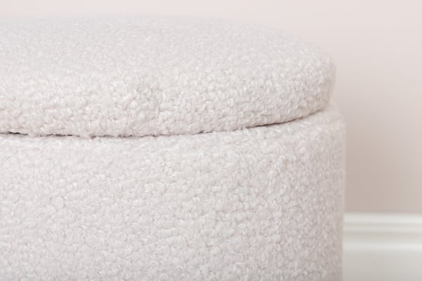 Pouf, Limpen, 40x32 cm, valkoinen