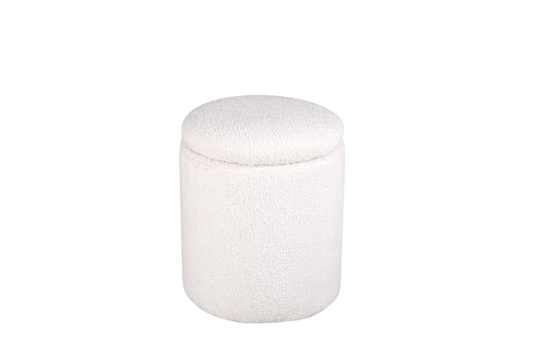 Pouf, Limpen, 40x32 cm, valkoinen