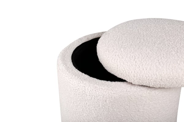Pouf, Limpen, 40x32 cm, valkoinen